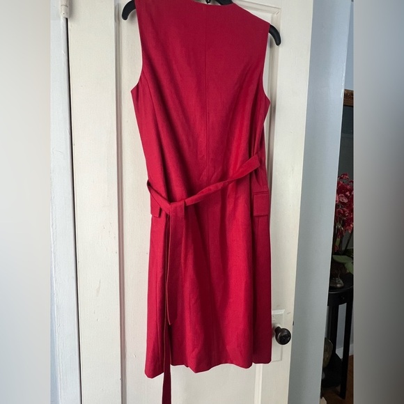 Theory Virgin Wool Sleek Flannel Tank Wrap Dress 6 - Picture 9 of 9